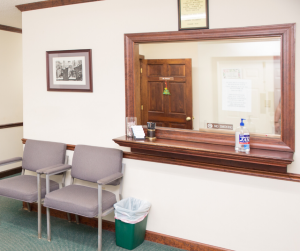 Front Desk of Barnes, Grimes, Bunce & Fraley Law Office