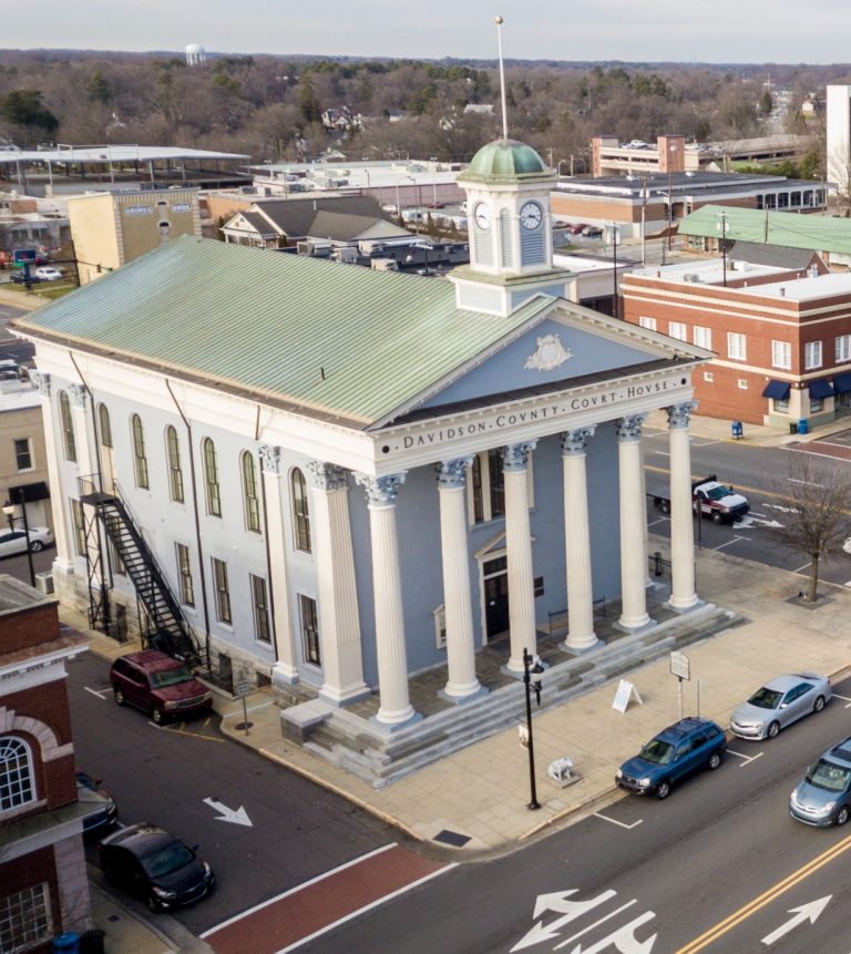 Overhead view of Davidson County Courthouse